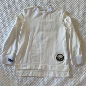 Fendi white cotton sweatshirt size 38